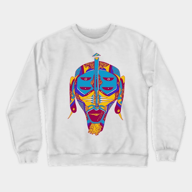 Triad African Mask No 11 Crewneck Sweatshirt by kenallouis